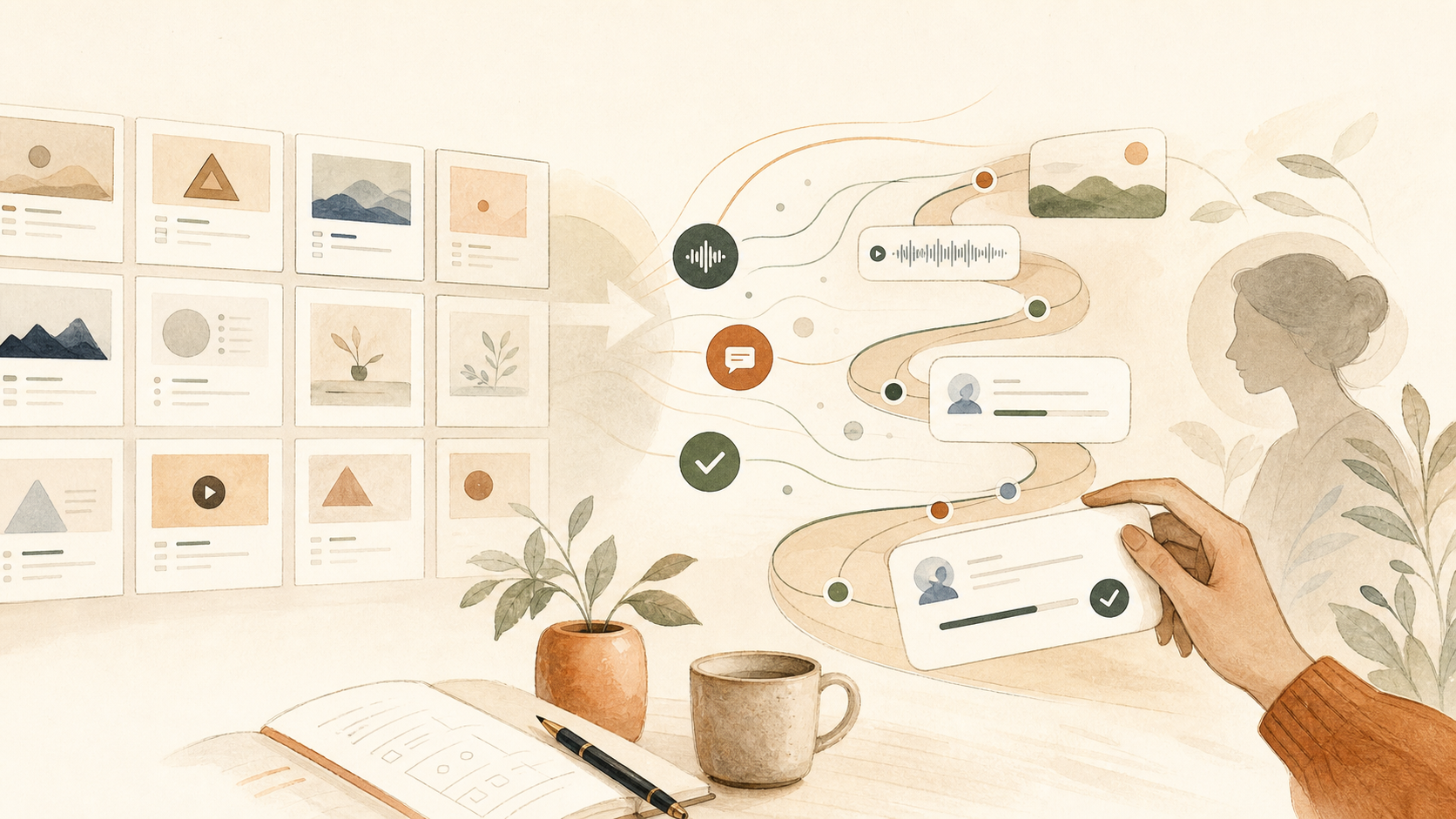 Static information products becoming personalized async coaching sessions guided by check-ins and progress signals.