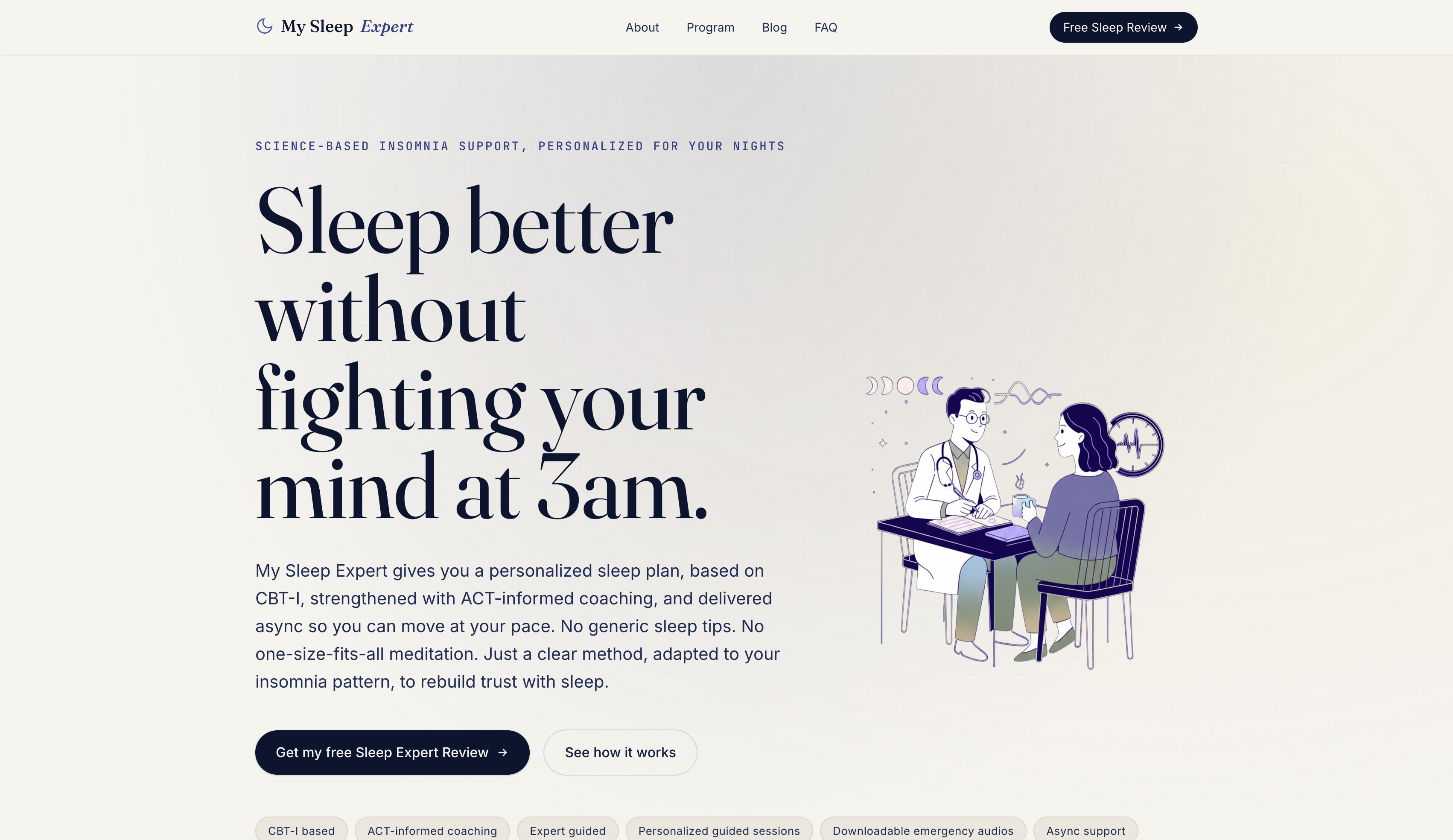 MySleepExpert website screenshot